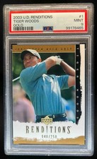 2003 Upper Deck Renditions Tiger Woods Gold #40/250 Wild Card 4Aces PSA 9