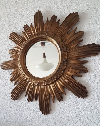 Ancien miroir soleil mural - ancien,
