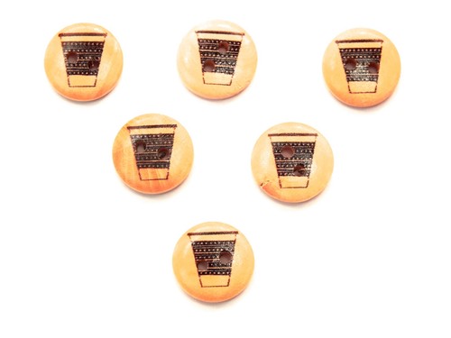 Lot boutons bois rond - lot, :