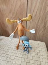 1986 Jesco Rocky and Bullwinkle bendable figures vintage