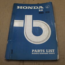 PARTS LIST HONDA PC 50 1968 - CATALOGUE PIECES DETACHEES LISTING EN ANGLAIS