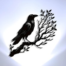 Oiseau en fer de couleur noire