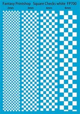 Contrôles Décalques Toboggan Transferts 2, 3, 4, 6MM Blanc Fp 700