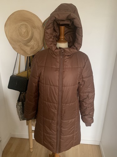 Doudoune longue marron - doudoune,