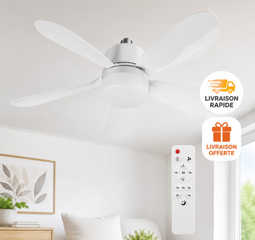 Ventilateur plafond led - ventilateur, e27