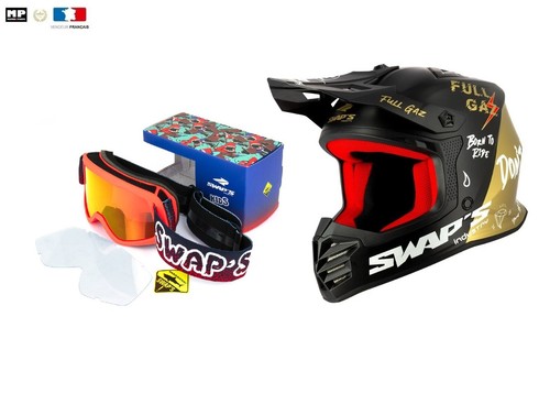 Pack casque cross eduro enfant - casque,