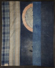 Antique Futon - Furoshiki Japan blue dye wrapper cloth 1800 art craft