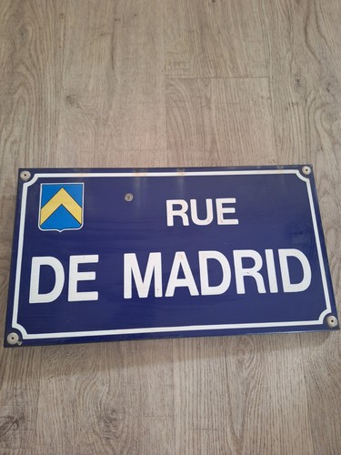 Plaque émaillé rue - émaillé, de