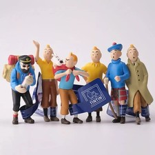 Lot 6 Figurines Tintin PVC 4,5