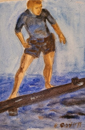 Peinture figurative signée - ,