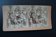 1900 Kilburn Stereoscopic Albuminated Stereo Photo Canton of China Hair Salon