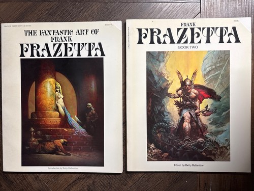 Frank frazetta art books lot - art,