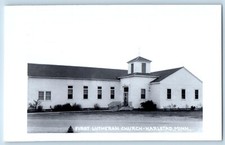 Karlstad Minnesota MN Postcard RPPC Photo First Lutheran Church c1940's Antique