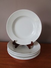 6 white hollow plates 22.5 cm K &G Lunéville