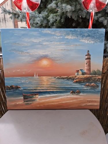 Tableau huile sur toile - sur,