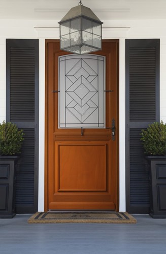 Porte entrée bois - d'entrée, vitrée