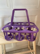 ANCIEN PORTE BOUTEILLES vintage 1970 violet casier 6 BOUTEILLES EN BON ETAT