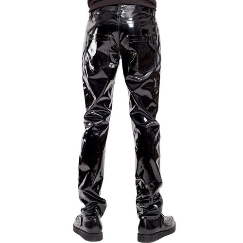 Hommes faux cuir verni - faux,