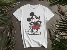 Cute Disney Mickey Mouse Pose ClassicT-shirt T shirt Men Women Unisex Tshirt K44