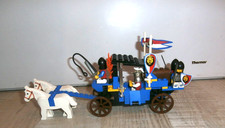 VINTAGE ANCIEN LEGOLAND 6057 CAROSSE DU ROI AVEC CHEVALIERS MOYEN AGE ANNEES 80