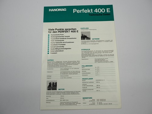 Hanomag perfect 400 tractor - 400, e