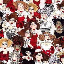 Panneau de tissu coton Loralie