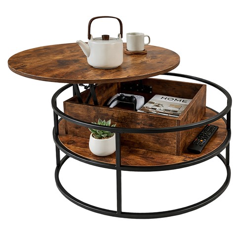 Table basse ronde relevable
