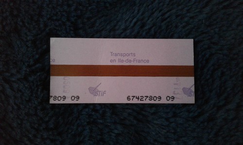 Ticket transport métro paris - ticket,
