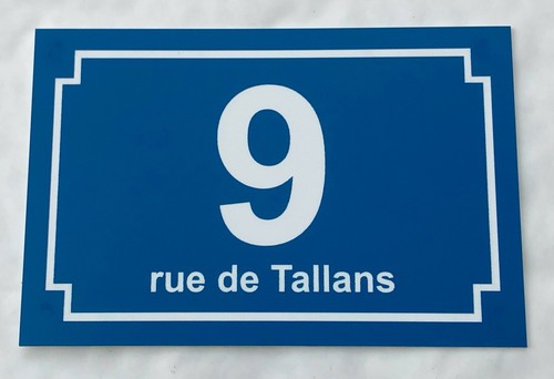 Plaque pvc numero rue - pvc, de