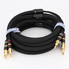 Audiophile HiFi Audio Speaker Cable Wire Loudspeaker Wire Banana Y Spade Plug