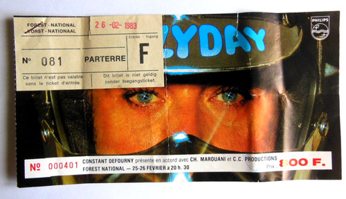 Johnny hallyday ticket - johnny,