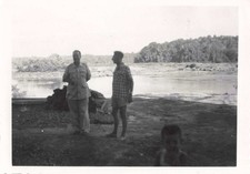 OLD PHOTO GUIANA ~1950 SAINT GEORGES DE L'OYAPOCK JUMP MARIPA 2 MEN