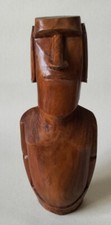 Vintage Easter Island Wood Carved Moai Rapa Nui Statue 18,5 cm / 7.1 in