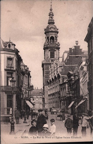 Cpa mons rue - cpa, nimy
