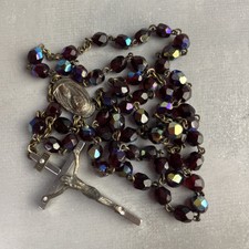 Chapelet ancien perles rouge