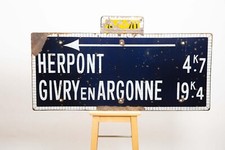 Very Large 1930s Givry Argonne Herpont Michelin Garage Enamel Plate