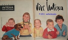 GD ADVERTISING 1960 INTEXA KNITTING DOG DACHSHUND WITH SWEATER CHILD TACKLE AD ANIMAL