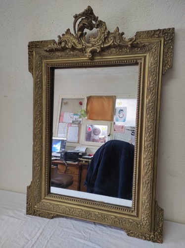 Ancien miroir cadre bois et - ancien, en