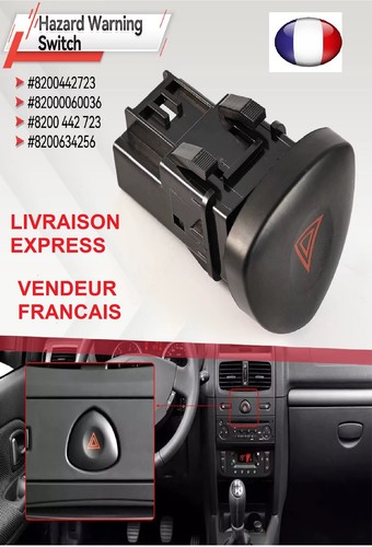 Bouton warning noire détresse - warning,