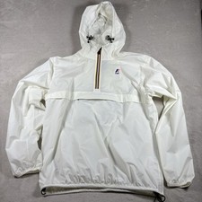 KWay SANT AMBROES 3.0 Leon Waterproof Windbreaker Pullover Unisex XL White #3078