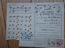 rationnement - carte de tabac
