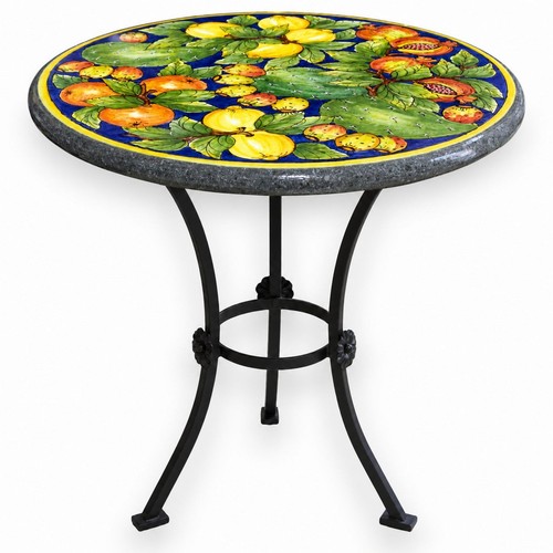 Table ronde pierre lave - de,