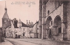 89 AVALLON CHURCH SAINT LAZARUS AND CLOCK TOWER