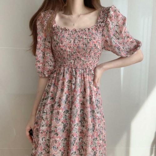 Femme floral mousseline robe - mousseline,