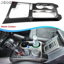Dry Carbon For Ford Bronco Raptor 2025-26 Center Console Panel Water Cup Storage