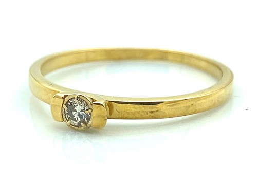 Magnifique bague solitaire - bague, or