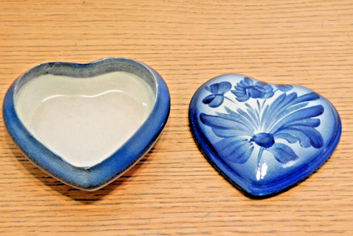 Vintage coeur fleur bleue - vintage,