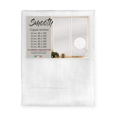 Rideau blanc lisse en polyester lisse de couleur unie, paquet de 2 feuilles, sem