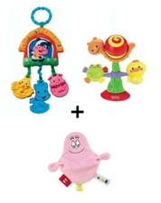 Lot jouet d'éveil pour Bébé : mobile Fisher Price doudou peluche Barbapapa etc