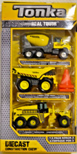 Tonka CONSTRUIT POUR DURER ! DIE-Cast Lot de 3 bétonnières, tombereaux, nivel...